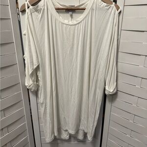 White Birch White Cold Shoulder Top